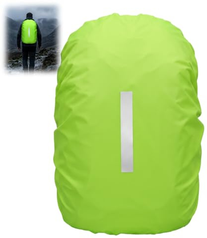 dravix Housse de Pluie pour Sac à Dos 30L-40L, Protection Imperméable et Réutilisable avec Bande Réfléchissante 3 cm, Couverture Étanche et Anti-Poussière pour Randonnée, Cyclisme et Voyages