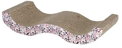 Kerbl Katzenkratzbett Browse (L x B x H 45 x 18,5 x 8,5 cm, mit separatem CatNip-Beutel, aus leichtem Material) 81669