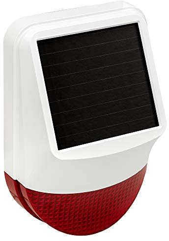 Safe2Home Solar Funk Außensirene - Außenalarm Serie SP310 - LTE WiFi Alarmsytem mit Solar Panel und 12 Volt Stromanschluss