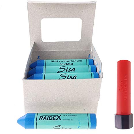 Sisa - Set di 12 gessetti Grassi per marcatura Pneumatici blu