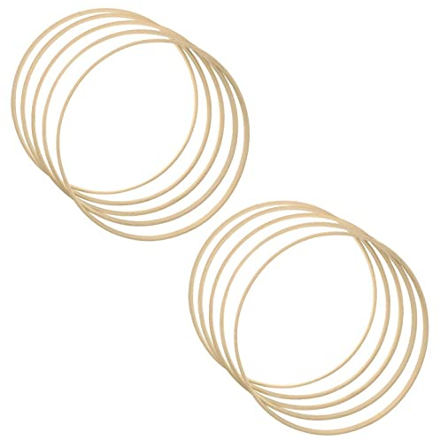 JZK 10 Cerchi in Bambù 30cm per Macramè, Acchiappasogni e Ghirlande Floreali