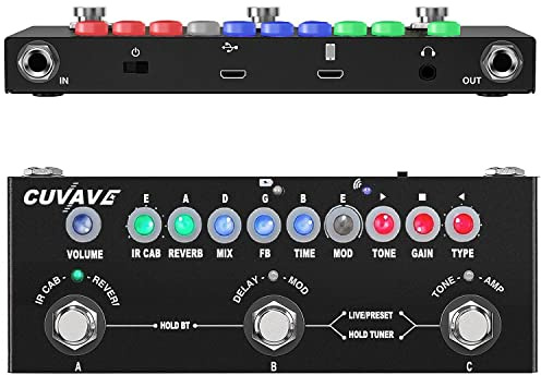 Multi Effects Guitar Pedal,Cube Baby Guitar Multi Effects Pedal Delay Chorus Phaser Reverb Effect Pedal