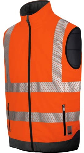 WüRTH MODYF Gilet de travail haute-visibilité réversible orange fluo Taille L