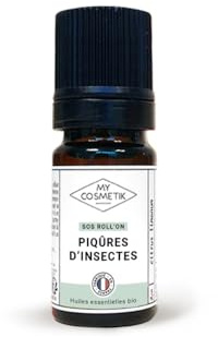 MY COSMETIK - Roll-on: SOS Picaduras y quemaduras - Fácil de aplicar - Concentra los aceites esenciales y vegetales más eficaces - 100% puro y ORGÁNICO - 10 ml