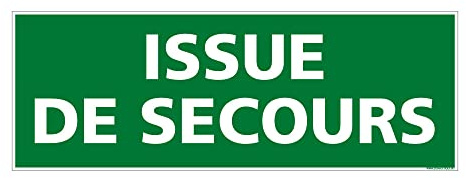 Signaletique.biz France Panneau Issue de Secours Adhesif 210 x 75 mm