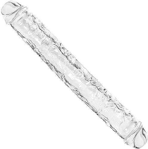 Consoladores grandes y gruesos de doble punta de 46 x 4 cm para mujeres, consoladores realistas para simulación anal y vaginal, súper largos para parejas, hombres, mujeres, lesbianas y homosexuales