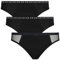 Dim Menstrual Algodón Orgánico Flujo Medio Protect X3 Ropa Interior, Negro, L (Pack de 3) para Mujer