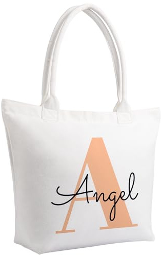 WACAR Borse di totalizzatore personalizzate, borsa di stoffa riutilizzabile in cotone personalizzato con manico per promozione branding, regalo, uso quotidiano, 34 x 39 cm