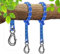 Schaukel Baumbefestigung Seil, 50CM Hängematte Befestigung mit schaukelhaken (100KG) Aufhängung Schnur für Outdoor-Baum Swing und Hängematte, 1100KG, 10mm Durchmesser, 2 Stück