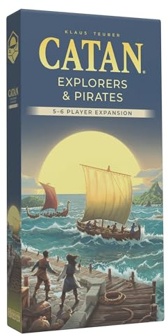 CATAN Explorers & Pirates - 5-6 Player Expansion 6th Edition - Requires Explores and Pirates & Catan Base Games to Play | Board Game | Ages 12+ | 5-6 Players | 60 Minutes Playing Time