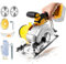 Sierra circular inalámbrica compatible con batería Dewalt de 18 V/20 V, sierras circulares de 1000 W, motor sin escobillas con 3 cuchillas, 45 ° (25 mm)/90 ° (40 mm) 6200 RPM para corte de azulejos de