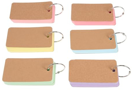 SOIMISS Blocchi Note Tascabili da 6 Pezzi, Pianificatore di Gestione del Giornaliero, Blocco Note per Scrivere 300 Fogli Colorati, Cancelleria per Studenti e Ufficio, Agenda