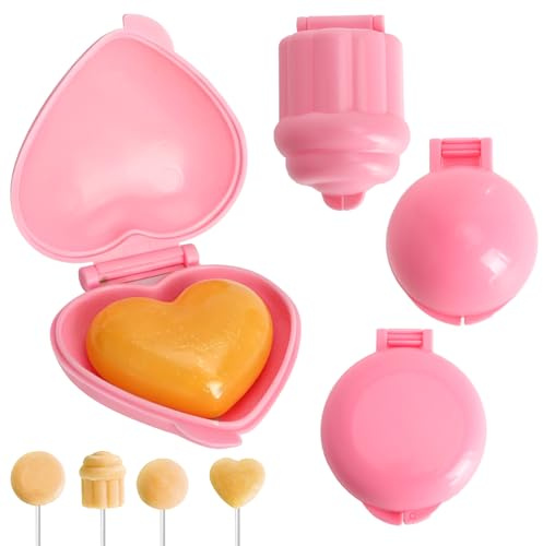 TLDBATICE Set di 4 Stampi per Cake Pop: Set di Kitchen Moulds a Forma di Cuore, Rotondi e a Disco, Stampi da Cucina per la Pasticceria, le Feste di Compleanno e i Dolci Nuziali