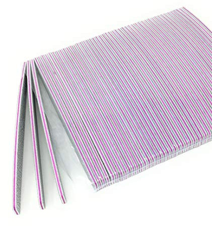 TEMPO DI SALDI Set 50 Lime per Unghie 100 180 Bilaterali a Doppia Grana, Lima per Unghie Professionale, Limetta Curva ideale per Nail Art e Set Manicure