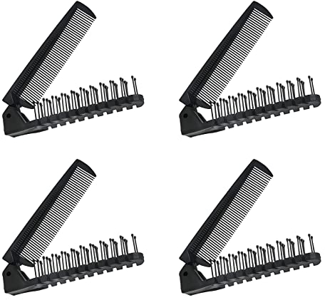 4 Pezzi Piccola Pieghevole Spazzola per Capelli, Spazzola per Capelli Viaggio, Spazzola per la testa di Massaggio e Pettine a Denti Fini, Pettine Tascabile per Bambini e Adulti, Non Tira i Capelli