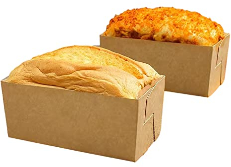 Teglie da 1 Libbra di Carta Oleata, Stampo per Pane Tostato Senza Teglia, Piccola Teglia USA E Getta, Fodere per Teglie da 1 Libbra, Pagnotte di Pane con Sacchetti E Etichette (20pz)