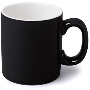 WM Bartleet & Sons - Porcelain Tea and Coffee Mug, 0.7pt, Smooth Finish, Perfect for Tea, Coffee and Soups (Black)