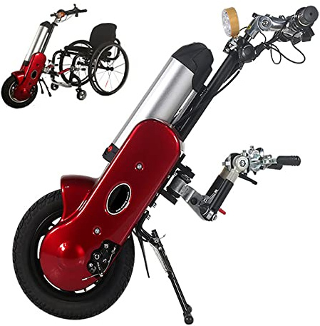 Elektrisk rullstol Front Drive Head Sport Rullstol Fällbar rullstol Trailer Head Höjd Justerbar 8 kg (Red A)