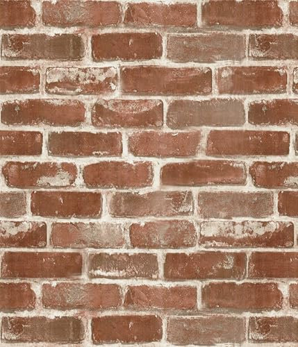 xupingjiti Papier peint autocollant, motif brique, style vintage, aspect pierre, 44 cm x 300 cm, film autocollant pour cuisine, rebord de fenêtre