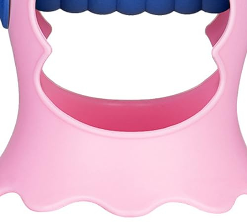 Dpofirs Chupete de Mano Calmante para la Dentición del bebé con Vástago Fácil de Sostener, Juguete para Masticar sin BPA para Buenos Hábitos Orales, Mordedor de Silicona para Niños Pequeños (Pink)