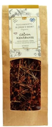 Grekisk ekologisk bio ört hypericum/St John's Wort blommor från Mount Pelion Grekland - GMO/koffeinfri 15 g - 0,50 oz