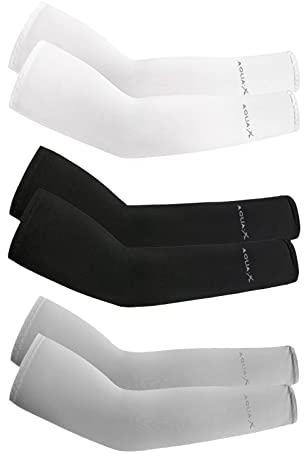 Mangas para Brazos de Proteccion UV, 3 Pares Manguitos de Enfriamiento para Brazos Manga Protectora Solar Transpirables Mangas para Brazo Elásticas ara Conducir Ciclismo Baloncesto Running (Color A)