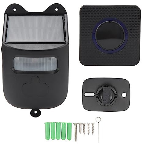 Alarma de Entrada Solar, Alarma de Puerta con Sensor Infrarrojo con Pantalla Digital Detector de Movimiento para el Hogar Tienda de Negocios Oficina Escuela