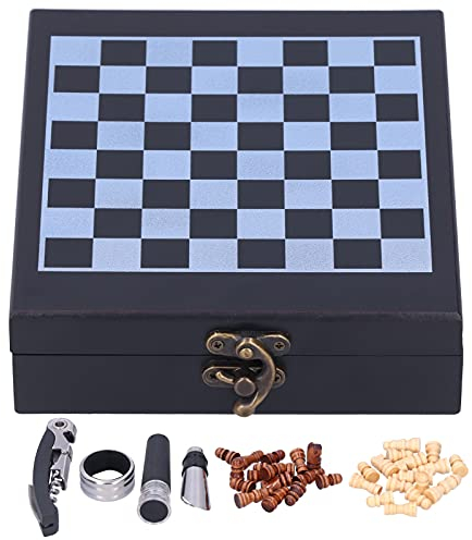 AONYAYBM Ensemble Ouvre-bouteille en Acier Inoxydable, Ensemble à Vin D'apparence D'échecs avec Boîte Scellée, Kit D'ouvre-vin Durable, Ouvre-vin Facile à Utiliser, Tire-bouchon Multifonctionnel pour