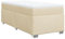 vidaXL Boxspringbett mit Matratze, Bett mit Bettfüße Matratzenauflage, Einzelbett für Schlafzimmer, Polsterbett Bettgestell Lattenrost, Creme 90x190cm Stoff