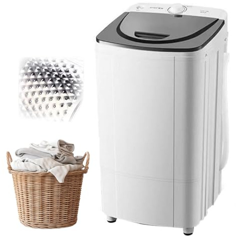Secadora centrifugadora portátil, centrifugadora de ahorro de energía y eficiencia de 10 kg, bomba de drenaje de alta velocidad de 2800 RPM, centrifugadora de ropa de gran capacidad con ahorro
