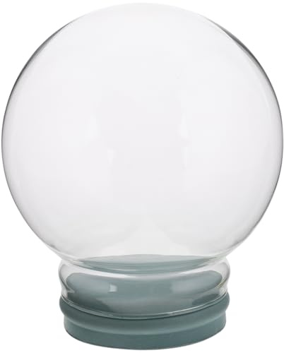 SHINEOFI DIY Empty Glass Snow Globe Kit Snow Globe Craft Kit Glass 100MM Diameter DIY Project for Home Decoration and Festive Giving