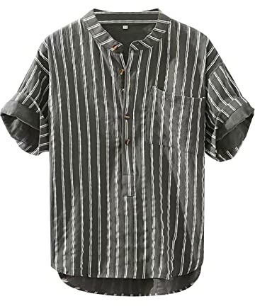 Camisas Hombre Manga Corta Camisa De Lino Traje Primavera Shirts Ligero Elegante Ropa Transpirable Slim Fit Verano Tallas Grandes Casual