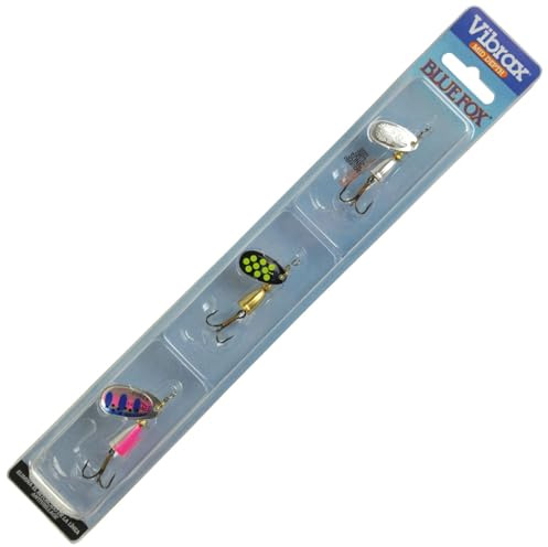 Blue Fox Vibrax Forellenkit Spinner - 3 Forellenspinner zum Ultra Light Forellenangeln, Spinnköder für Forellen, Kunstköder
