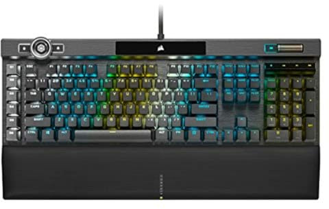 Corsair K100 RGB Mechanical Gaming Keyboard - Cherry MX Speed RGB Silver Keyswitches - PBT Double-Shot Keycaps - Elgato Stream Deck and iCUE Compatible - QWERTY NA Layout - Black