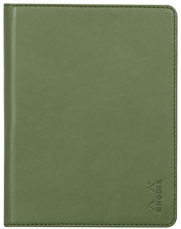 Rhodia 213003C - Mappe für Block oder Notizheft Rhodiarama - N°13, für DIN A6 (10,5x14,8 cm) 13x17 cm, elegant und praktisch, Salbei, 1 Stück