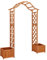 vidaXL Tannenholz Massiv Garten Pergola mit Blumenkasten Rosenbogen Torbogen Rankhilfe Spalier Rankgitter Pflanzkübel Blumenkübel Blumenkasten
