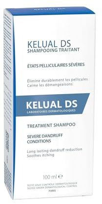KELUAL DS Anti-Dandruff Shampoo, Treatment Shampoo for Severe Dandruff, Long-Lasting Relief, 3.3 Fl Oz ((1 Pack))