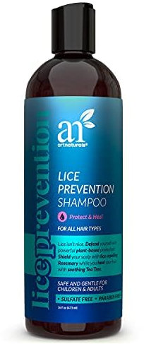 Artnaturals Lice Prevention Shampoo (16 Fl Oz / 473ml) - with Rosemary & Tea Tree - Shield for Adults & Kids - Daily Use - Sulfate & Paraben Free - All Hair Types