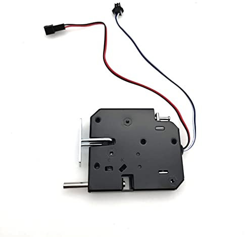 JZK Cerradura magnética eléctrica para gabinete con liberación de emergencia, cerradura electromagnética de 12 V CC para sistema de control de acceso de cajones y puertas