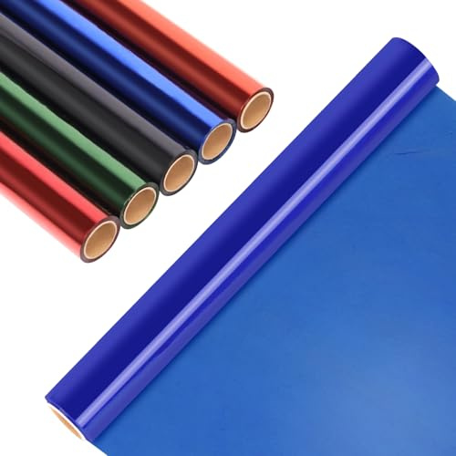 Glarks 1 Roll 98.42FT X 15.74’’ Cellophane Wrap Roll Transparent Blue Cellophane Wrapping Paper Cellophane Roll Wrap Cellophane Bags Gift Basket Wrap Cello Wrap for Gift Flower Basket Decoration