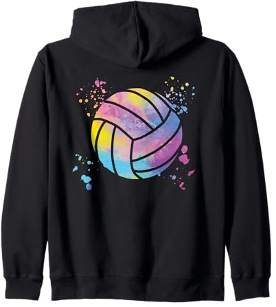 Giocatore di pallavolo Colorsplash Ragazze Bambini Beach Volley Felpa con Cappuccio