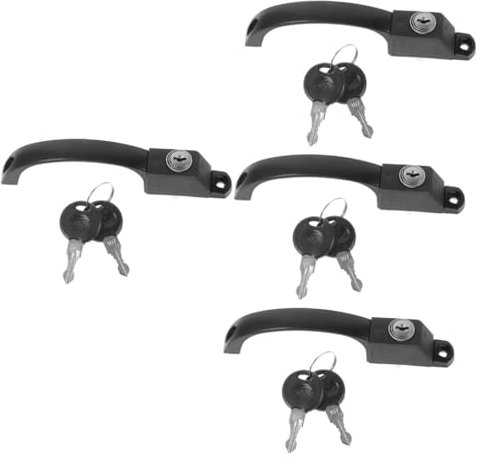 Homoyoyo 4pezzi Maniglia Per Finestra Con Serratura Chiave Blocco Di Sicurezza Antifurto Installazione Facile Design Per Finestre Scorrevoli e Vetrate Include Chiave Per Accesso Comodo