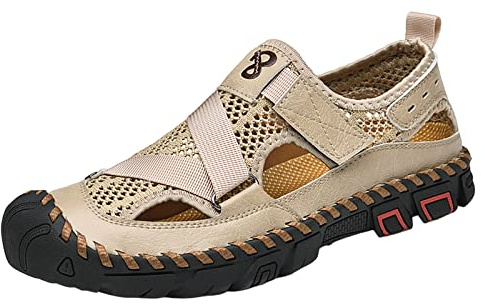 Sandales pour homme - Chaussures d'été plates - Sandales de randonnée respirantes - Chaussures pieds nus - Chaussures de trekking - Chaussures d'été - Chaussures d'extérieur pour homme