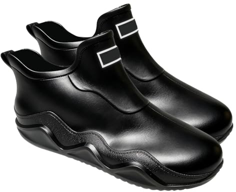 Couvre-chaussures de pluie pour hommes – Galoches de cheville imperméables, protections de bottes courtes antidérapantes | Protection contre la pluie facile à porter pour la randonnée, le camping, l'e