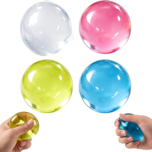POP lina 4 Pièces Balle à l'huile De Coco, 6 cm Squishys l'huile De Coco pour Adultes, Cadeaux pour Anniversaires, Fête de Pâques et Noël