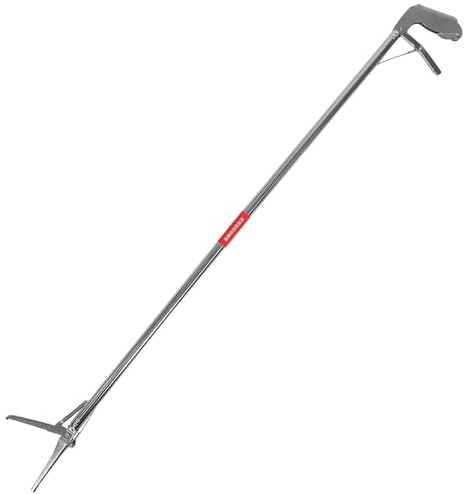 MAGICLULU Herramienta de Acero para Longitud y Pesca Extendida Agrícola Uso Pinza de Serpiente Inoxidable Diseño Recto Multifuncional para Capturar Cangrejos y Peces