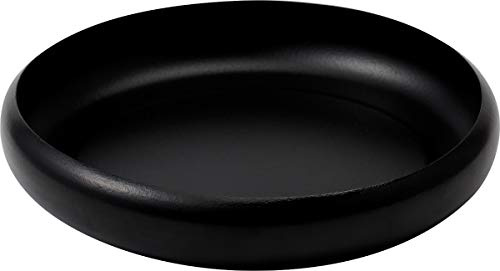 Ovject O-EBL30-MBK Camping Outdoor Dish, Deep Plate, Large Bowl, Plate, Enamel, Heat Resistant, Oven, Direct Fire, 11.8 inches (30 cm), Matte Black