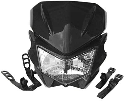 Baceyong Faro delantero para motocicleta, máscara de carenado, luz de circulación diurna, lámpara intermitente, compatible con Kawasak1 KLX 110, KLX 150, KLX 250