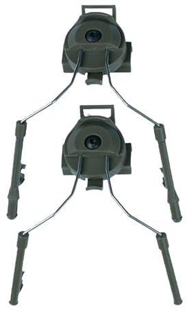 JISADER Soporte de riel para Casco, fijación de Auriculares, Uso en Actividades al Aire Libre y Caza, Verde