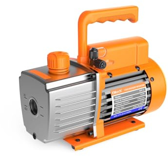 Elitech NVP-5 HLK-vakuumpump 5CFM (8,5 m³/h) 2L/S 1/3 HP (0,25 kW) roterande vakuumpump för HLK- och kylsystem – CE-certifierad, hållbar industriell kvalitet och lågt underhåll